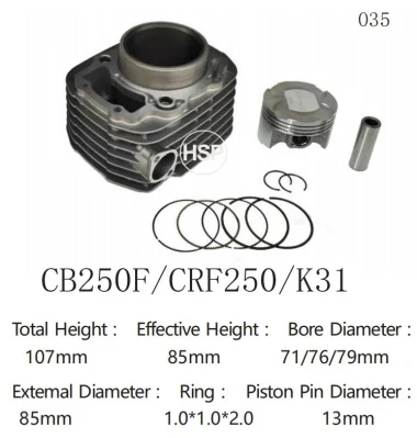 Качественный цилиндр HSP Moto для HONDA CB250F/CRF250/K31 STD и TUNING DIA 71 мм/76 мм/79 мм PIN 13 мм